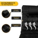 Раскладная кровать с матрасом и подушкой LEOBRO Black 193х68х30 см, с регулировкой спинки, из хлопка, черная - изображение 5