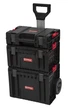 Набір ящиків для інструментів Qbrick System PRO Set 1 440x370x710 мм, модульні, на колесах, пластикові, чорні - зображення 1