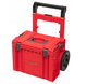 Ящик для инструментов Qbrick System PRO Cart 2.0 Plus Red 490x415x660 мм с телескопической ручкой и колесами, модульный - изображение 1