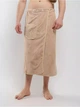 Банная юбка для мужчины микрофибра 85х150 Беж (Д-novo-m-sauna-0047) - изображение 4
