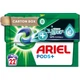 Універсальні капсули Ariel fast dissolving pod film touch of з Lenor для прання одягу (неймовірний аромат свіжості) All In1 4-ох компонентні Box 22 шт/уп - изображение 1