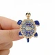 Брошь BROCHE бижутерия Черепаха с камнями синяя BRBF115343 - изображение 4
