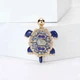 Брошь BROCHE бижутерия Черепаха с камнями синяя BRBF115343 - изображение 3