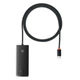 USB-хаб Baseus Lite Series 4-in-1 USB-C to 4xUSB 3.0 1m Black (WKQX030401) - изображение 1