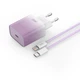 Комплект зарядного пристрою XO CE18 1Type-C PD/QC 30W Type-C to Lightning Violet - зображення 1