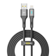 Кабель для зарядки и обмена данными USB YOKI YK-LE17 LED Series USB/Lightning 12W (2.4A/5V) 2m Black - изображение 6
