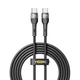 Кабель для зарядки и обмена данными USB YOKI YK-EX11 EXTRA Series Type-C to Type-C 60W (3A/20V) 2m Black - изображение 7