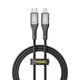 Кабель для зарядки и обмена данными USB YOKI YK-SO15 SOLID Series Type-C to Lightning 30W (3A/10V), 1.2 метра, Черный - изображение 7