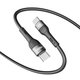 Кабель для зарядки и обмена данными USB YOKI YK-EX11 EXTRA Series Type-C to Type-C 60W (3A/20V) 1.2m Black - изображение 11