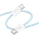 Кабель для зарядки USB hoco. X104 Source Type-C to Type-C 60W (20V/3A) 2 метри Блакитний - зображення 1