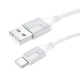 Кабель для заряджання USB Borofone BX101 Creator USB/Type C 3A 1 метр Білий - зображення 1