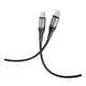 Кабель для зарядки USB Ridea RC-US42 UltraStrong Type-C to Type-C 60W (20V/3A) 1.2m Черный - изображение 1