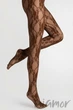 Колготки кружевные с цветочным принтом FIORE Donatella I5000 M Mocca - изображение 1