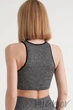 Топ безшовний в рубчик GIULIA Halter Rib MELANGE L/XL Сірий - зображення 2