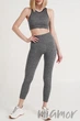 Топ безшовний в рубчик GIULIA Halter Rib MELANGE L/XL Сірий - зображення 3