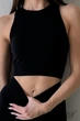 Топ безшовний InSecret Cropped Tank Top Black L/XL Чорний - зображення 3