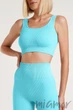 Топ на широких бретелях в рубчик GIULIA Top Rib SKY BLUE S/M Блакитний - зображення 6