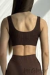 Топ на широких бретелях в рубчик GIULIA Top Rib CHOCOLATE L/XL Темний коричневий - зображення 2