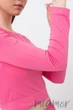 Tоп-лонгслив бесшовный с длинным рукавом Giulia Crop Top BUBBLEGUM S/M Розовый - изображение 3