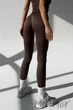 Легінси в рубчик з пуш-апом INSECRET Leggings RIBBED Push-Up CHICORY COFFEE L/XL Темно-коричневі - зображення 4