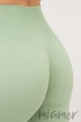 Леггинсы бесшовные в рубчик с пуш-ап эффектом GIULIA Leggings RIB Push Up GREEN ASH S/M Фісташкові - изображение 2