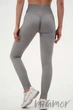 Леггинсы бесшовные в рубчик с пуш-ап эффектом GIULIA Leggings RIB Push Up ULTIMATE GREY L/XL Светло-серые - изображение 2