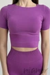 Tоп бесшовный с короткими рукавами Giulia Crop T-Shirt AMETHYST ORCHID S/M Фиолетовый - изображение 1