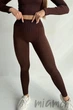 Легінси безшовні в рубчик InSecret Leggings Basic Ribbed CHICORY COFFEE S/M Темно-коричневі - зображення 1