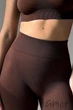 Легінси безшовні в рубчик InSecret Leggings Basic Ribbed CHICORY COFFEE S/M Темно-коричневі - зображення 4