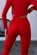 Леггинсы бесшовные InSecret Leggings Basic 02 AURORA RED S/M Красные - изображение 2