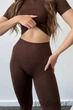 Легінси непрозорі безшовні GIULIA Leggings Energy CHOCOLATE S/M Темно-коричневі - зображення 3