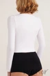 Tоп-лонгслив бесшовный с длинным рукавом Giulia Crop Top BIANCO L/XL Белый - изображение 2
