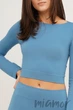 Топ-лонгслів безшовний з довгим рукавом Giulia Crop Top SPRING LAKE L/XL Блакитний - зображення 3