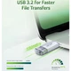 Флеш память Acer UT300 256GB Серый металл USB 3.2 Gen 1 Dual Drive Type-C и Type-A для смартфона ноутбука и ПК (UT300-256GB) - изображение 6