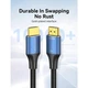 Кабель Vention HDMI M - M 1,5 м V2.1 8K 60 Гц обплетення Aluminum Alloy Blue (ALGLG) - зображення 3