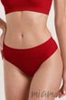 Трусики бесшовные в рубчик GIULIA Brasilian briefs RIB WINERY L/XL Бордовые - изображение 1