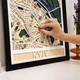 Декоративная 3D карта города Киев в рамке объемная карта размер 30x45см подарок для дома - изображение 2