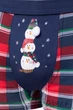 Трусы мужские новогодние Family Look 007/71 SNOWMAN 3 L Синие - изображение 2