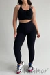 Легинсы бесшовные большого размера InSecret Leggings Basic Sport Black 4XL Черные - изображение 4