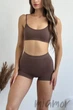 Трусики-шорты бесшовные в рубчик Giulia Boxer briefs RIB Deep Taupe S/M Тауп - изображение 2