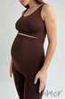 Леггинсы для беременных бесшовные InSecret Leggings Mama CHICORY COFFEE L/XL Темно-коричневі - изображение 3