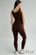 Леггинсы для беременных бесшовные InSecret Leggings Mama CHICORY COFFEE L/XL Темно-коричневі - изображение 4