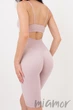 Велосипедки-шорти безшовні в рубчик GIULIA TRACKS RIB SHAPE BURNISHED LILAC S/M Рожева пудра - зображення 5