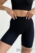 Велосипедки бесшовные в рубчик InSecret Tracks Ribbed Basic Black S/M Черные - изображение 1