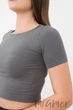 Топ безшовний з короткими рукавами Giulia Crop T-Shirt POPPY SEED S/M Темно-сірий - зображення 2