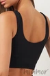 Топ на широких бретелях в рубчик GIULIA Top Rib L/XL Черный - изображение 3