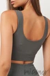 Топ на широких бретелях в рубчик GIULIA Top Rib POPPY SEED S/M Темно-серый - изображение 3
