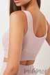 Топ на широких бретелях в рубчик GIULIA Top Rib BURNISHED LILAC L/XL Розовая пудра - изображение 4