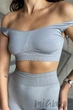 Топ на широких бретелях безшовний InSecret Top Basic CHISELED STONE L/XL Світло-сірий - зображення 2