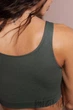 Топ на широких бретелях бесшовный InSecret Top Basic KHAKI L/XL Хаки - изображение 3